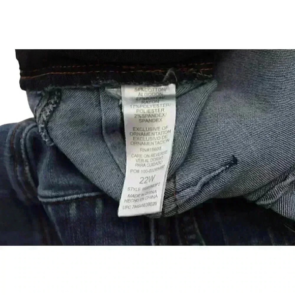 Democracy Ab Solution Jeans Size 22W Stretch Elastic Waist Comfort High Rise - Picture 12 of 12